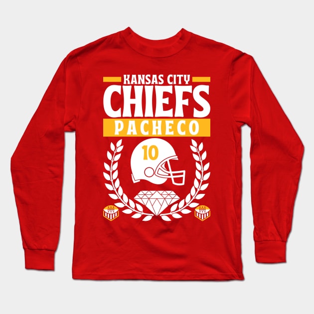 Kansas City Chiefs Pacheco 10 Edition 3 Long Sleeve T-Shirt by Astronaut.co